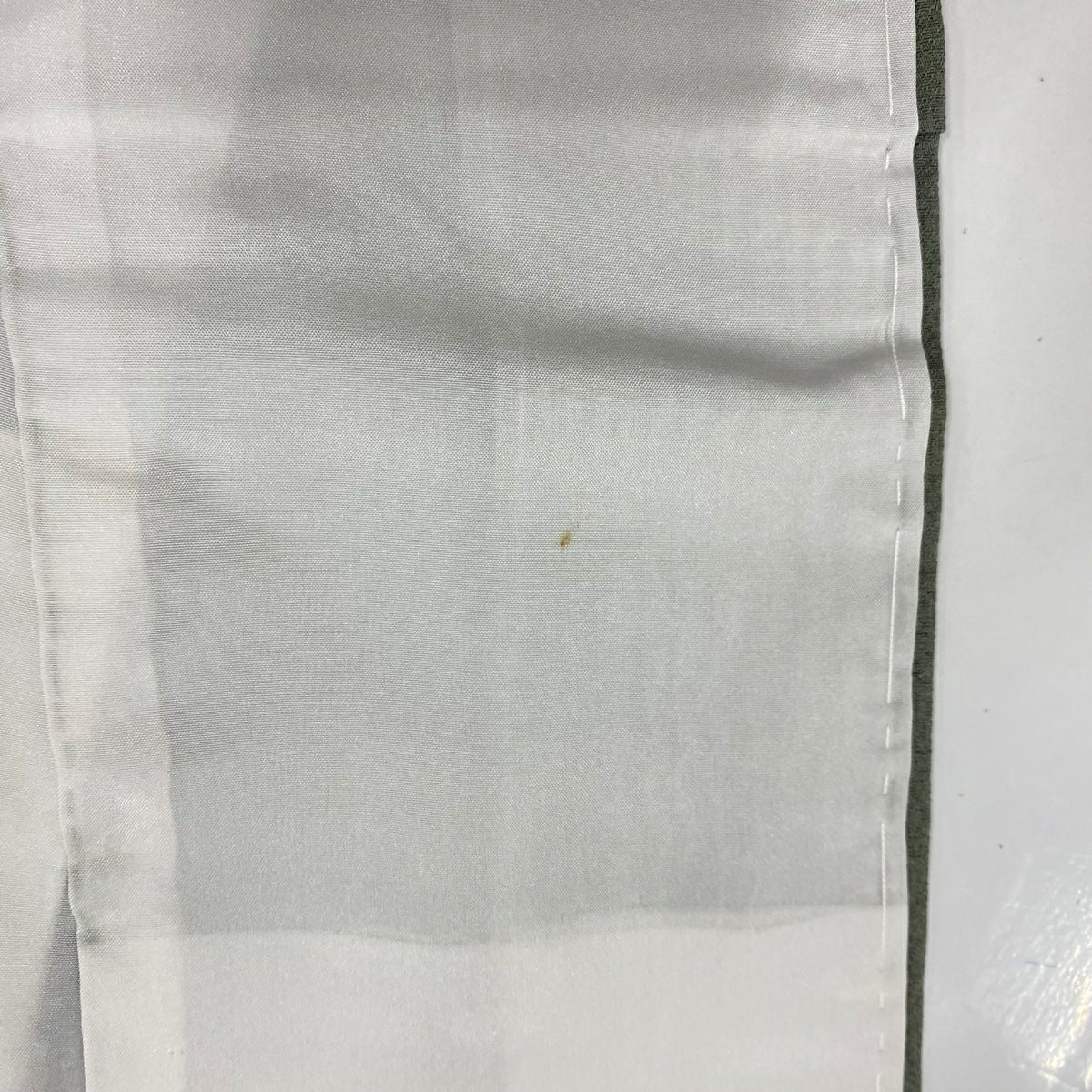 付下 身長152cm 袖長64cm M 雙層 雪輪 垂枝櫻 金銀彩 漸層 灰綠 純蠶絲 優品級