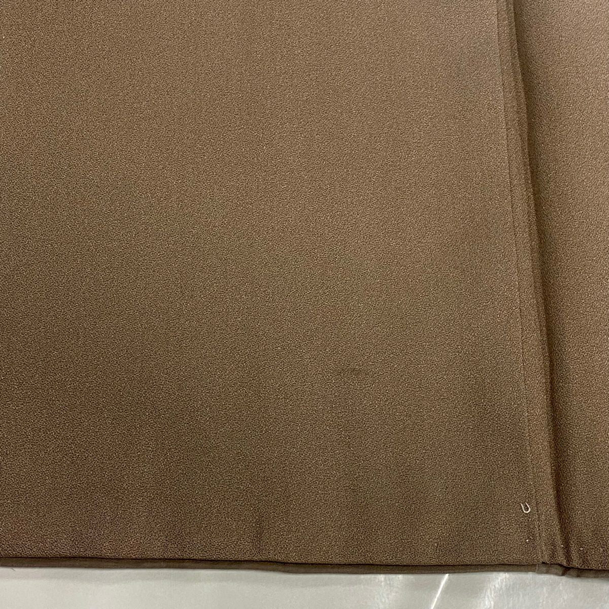 訪問服 身長157cm 袖長62cm S 雙層 仙鶴 波頭 金絲 金銀彩 灰茶 純蠶絲 優品級 三つ紋