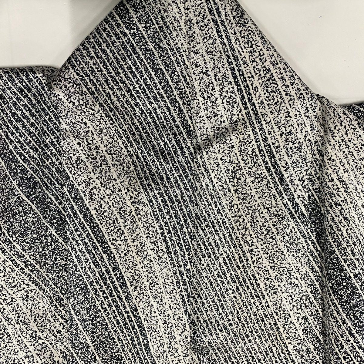 小紋 身長162.5cm 袖長63.5cm S 雙層 落款有 幾何學圖案 灰白 純蠶絲 秀品級