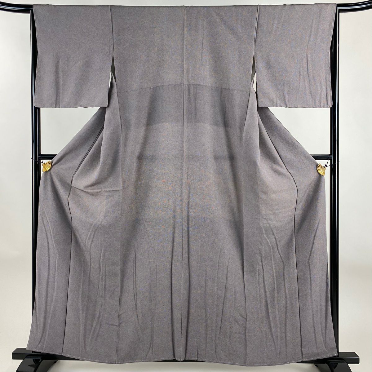 江戶小紋 身長160cm 袖長64.5cm M 雙層 鮫 紫 純蠶絲 秀品級