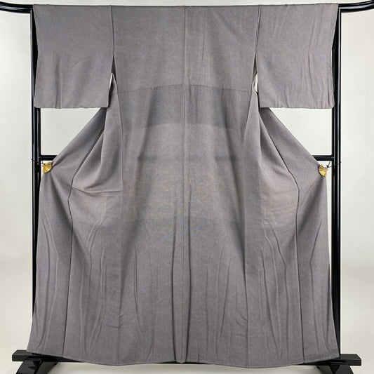 江戶小紋 身長160cm 袖長64.5cm M 雙層 鮫 紫 純蠶絲 秀品級