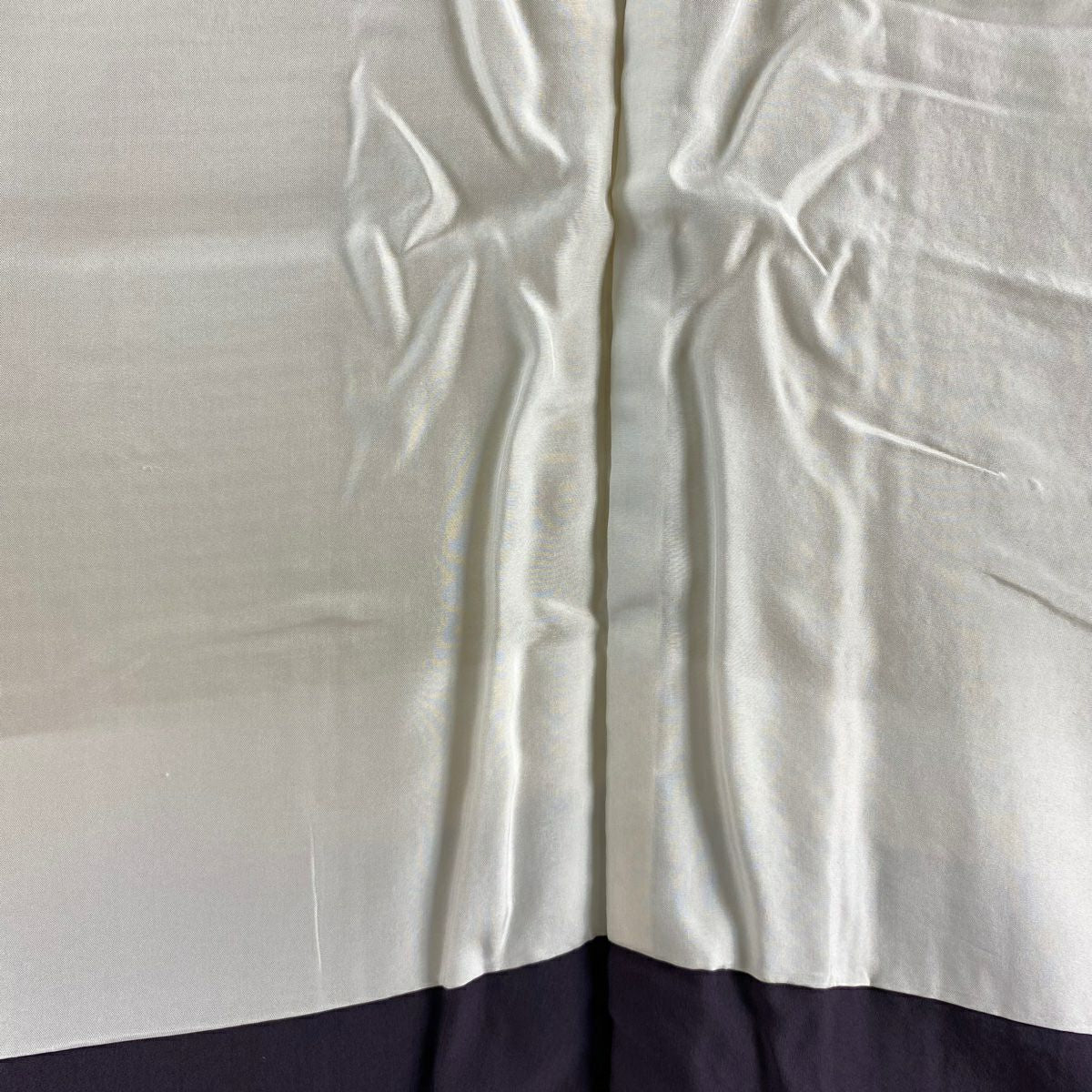 訪問服 身長162cm 袖長63.5cm S 雙層 大脇一心 有落款 蝶 草花紋 染分 絞染 米色 純蠶絲 逸品級