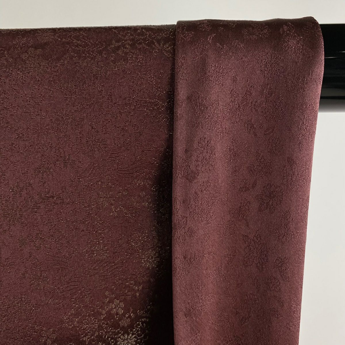 【美品】訪問服 身長157cm 袖長64cm M 雙層 德永憲峯 落款あり 辻花染 金通し 金銀彩 茶紫 純蠶絲 逸品級