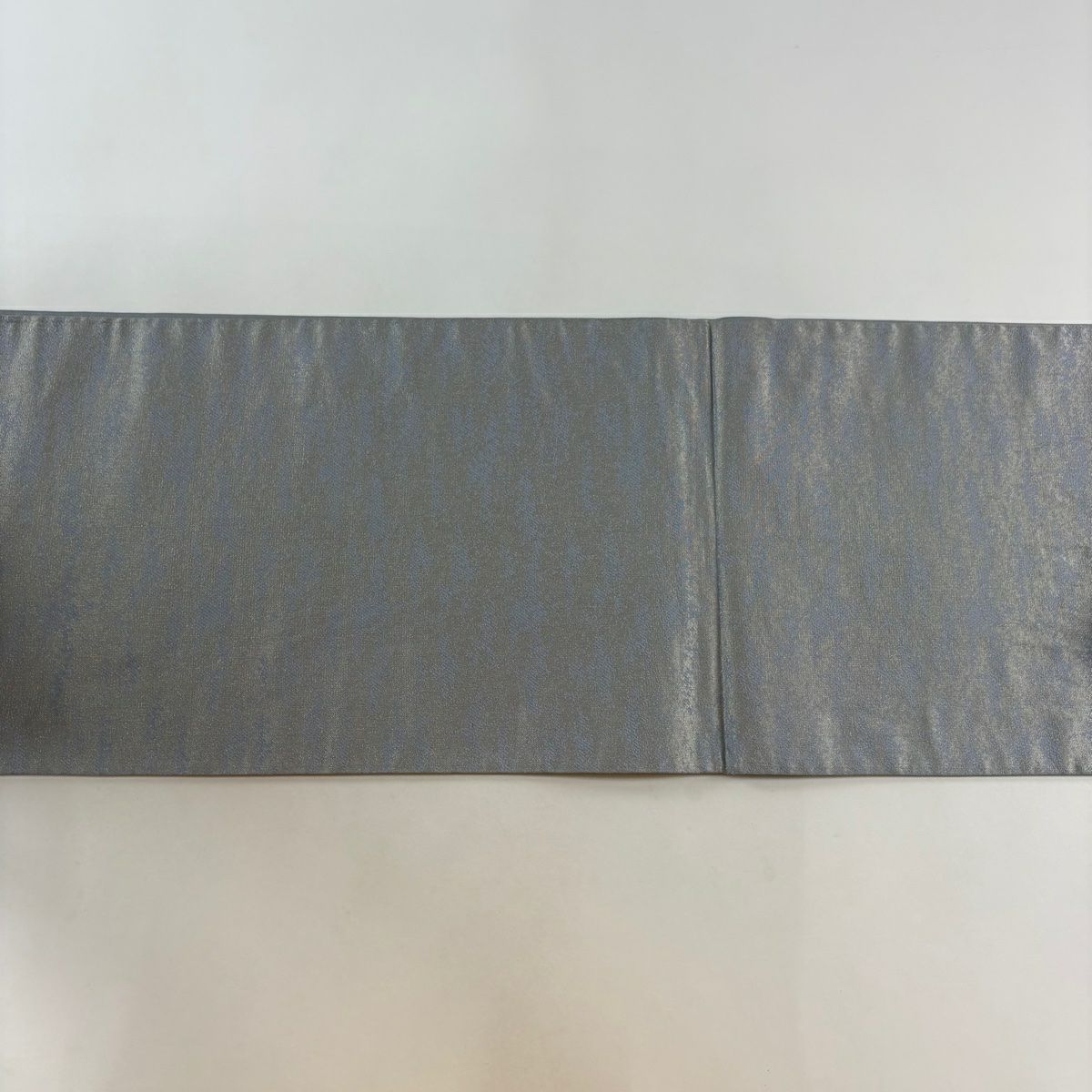 袋帶 秀品級 關西仕立 幾何學圖案 金線 金金箔 灰 深藍 六通 純蠶絲