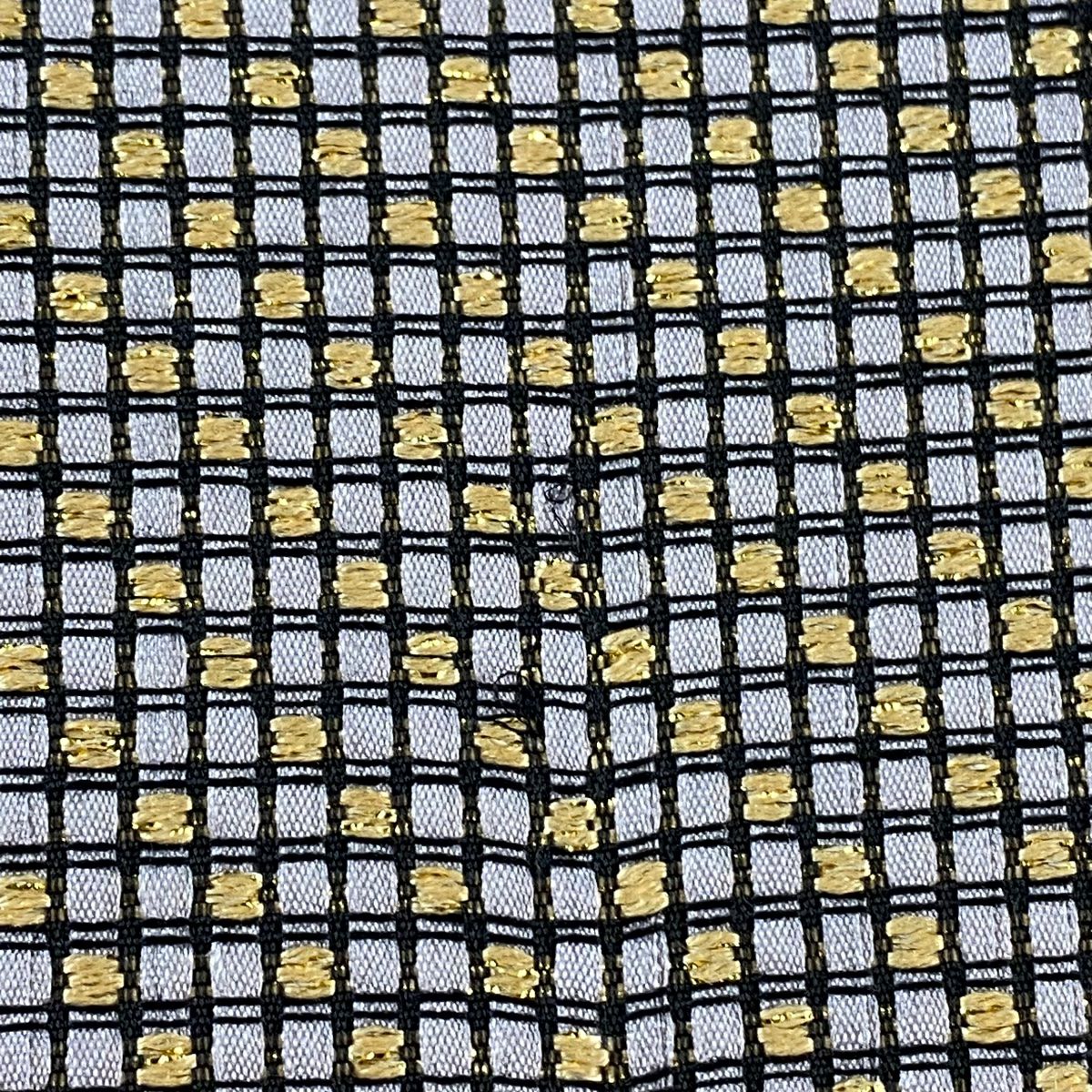【美品】 袋帶 秀品級 幾何圖案 金金箔 茜色 全通 純蠶絲