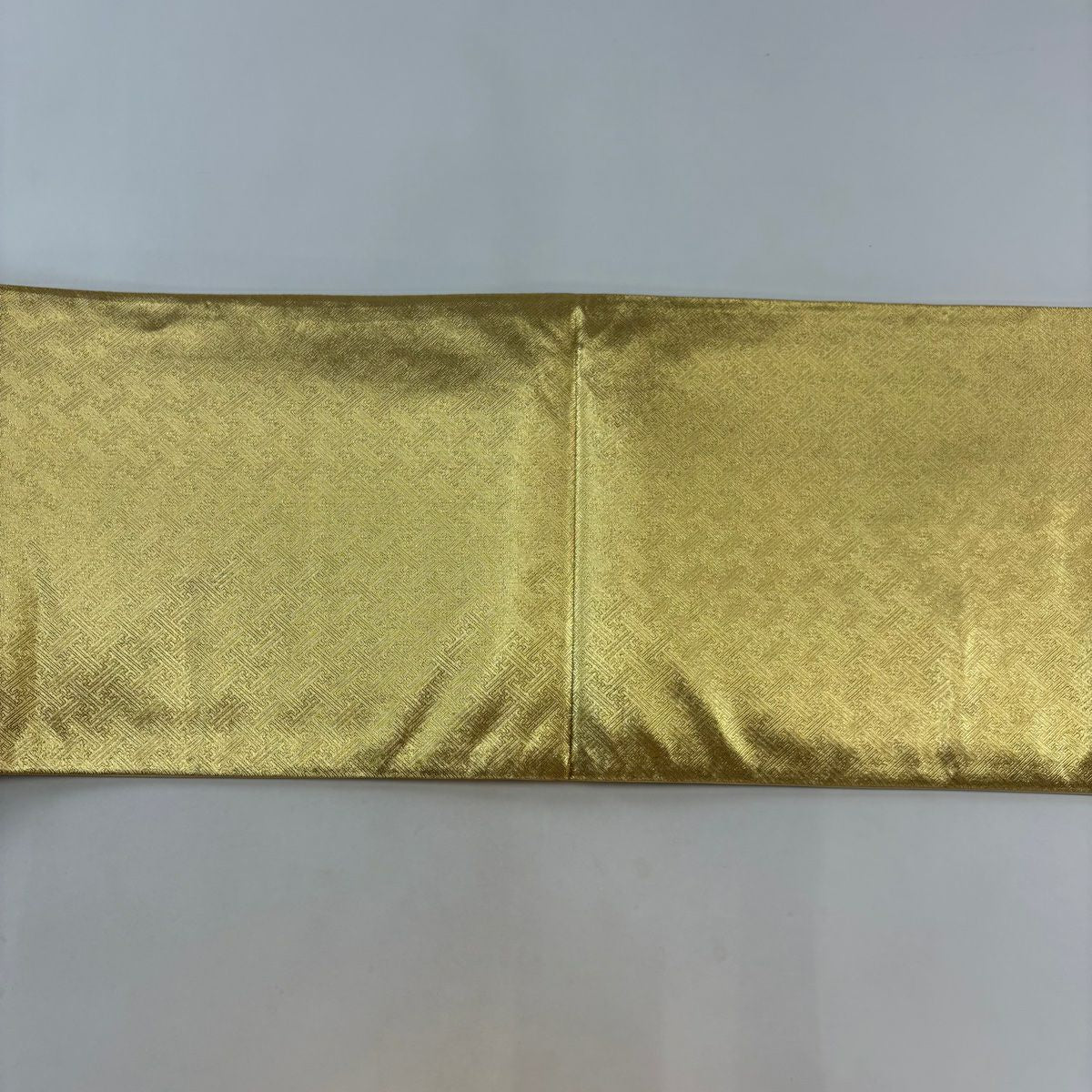 【美品】 袋帶 秀品級 色紙 華紋 金絲 金金箔 金色 六通 純蠶絲