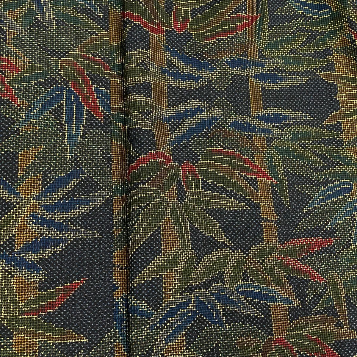 【美品】 紬織 身長157.5cm 袖長64cm M 雙層 笹 深綠 純蠶絲 優品級