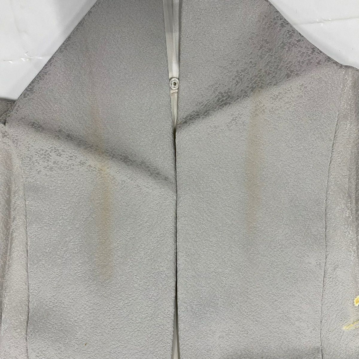 訪問服 身長153cm 袖長64.5cm M 雙層 辻花染 地紋 漸層 灰色 純蠶絲 優品級