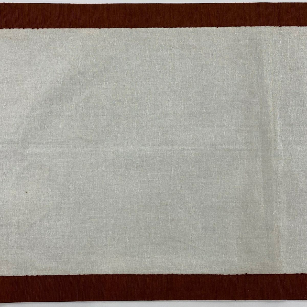 【美品】 開口名古屋帶 優品級 紬織織 生物 茶 純蠶絲