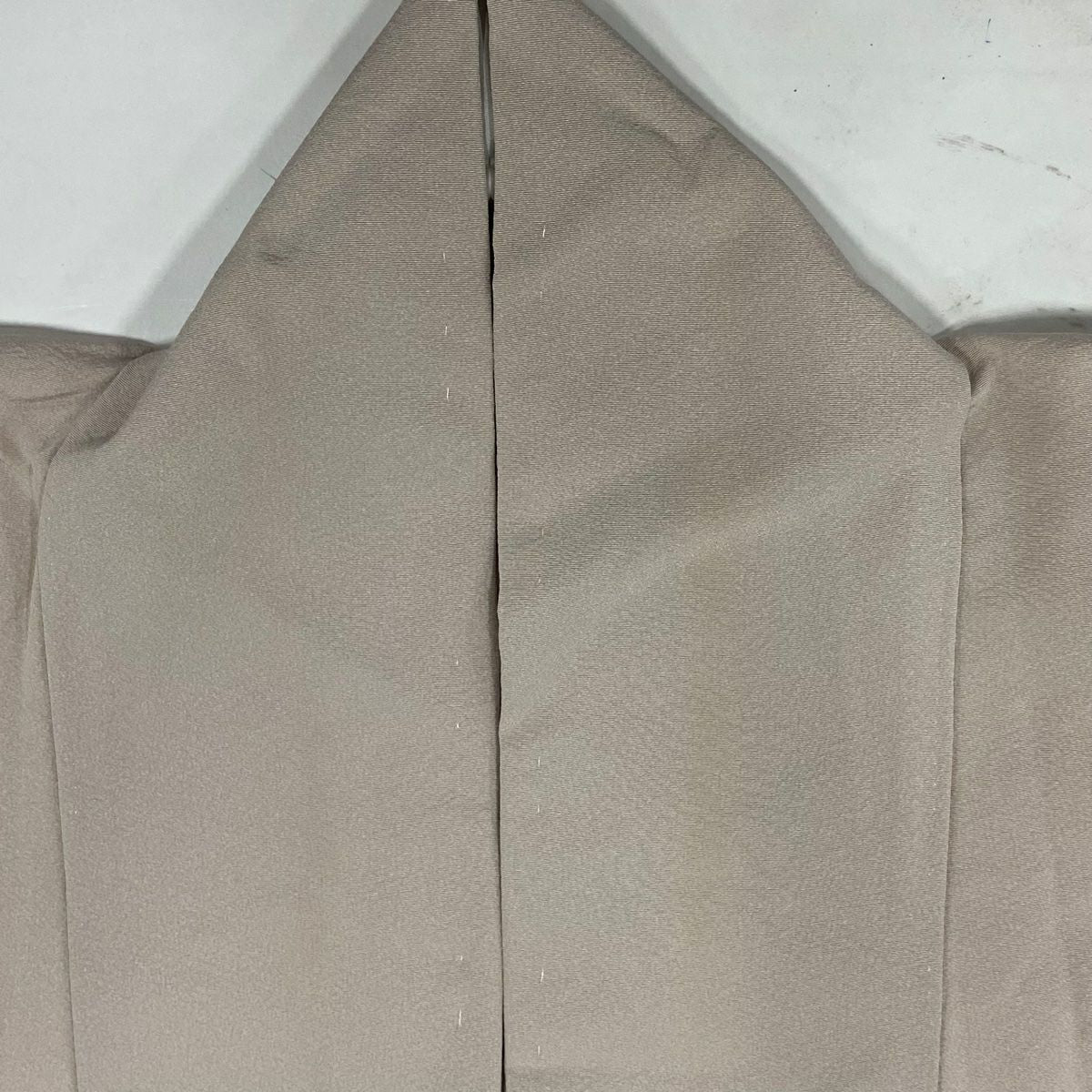 付下 身長152cm 袖長63cm S 雙層 柿本市郎 落款あり 竹子 笹 薄小豆 純蠶絲 秀品級 一つ紋