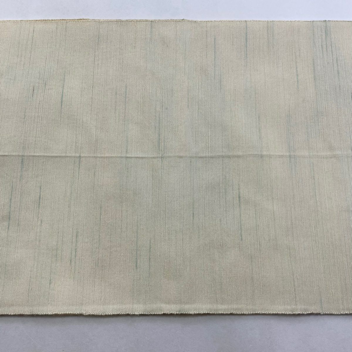 【美品】 名古屋帶 優品級 八寸名古屋帶 幾何圖案 奶油色 純蠶絲