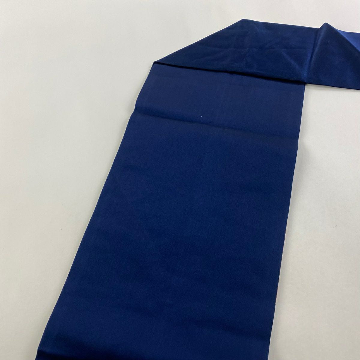 【美品】 名古屋帶 優品級 花 幾何學 金金箔 深藍 純蠶絲