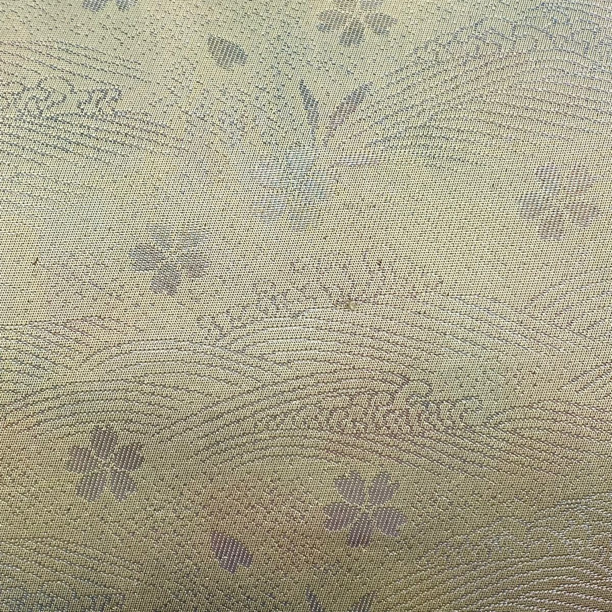 袋帶 秀品級 單點圖案 櫻花 金銀彩 淺綠 六通 純蠶絲
