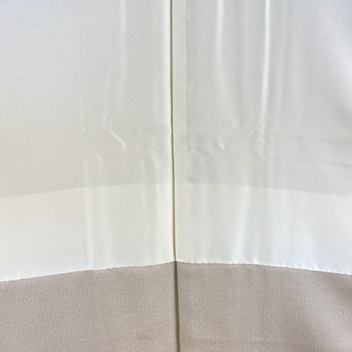 付下 身長165.5cm 袖長67.5cm L 雙層 藤林德扇子 落款あり 霞 銀通 金銀彩 淺茶 純蠶絲 逸品級