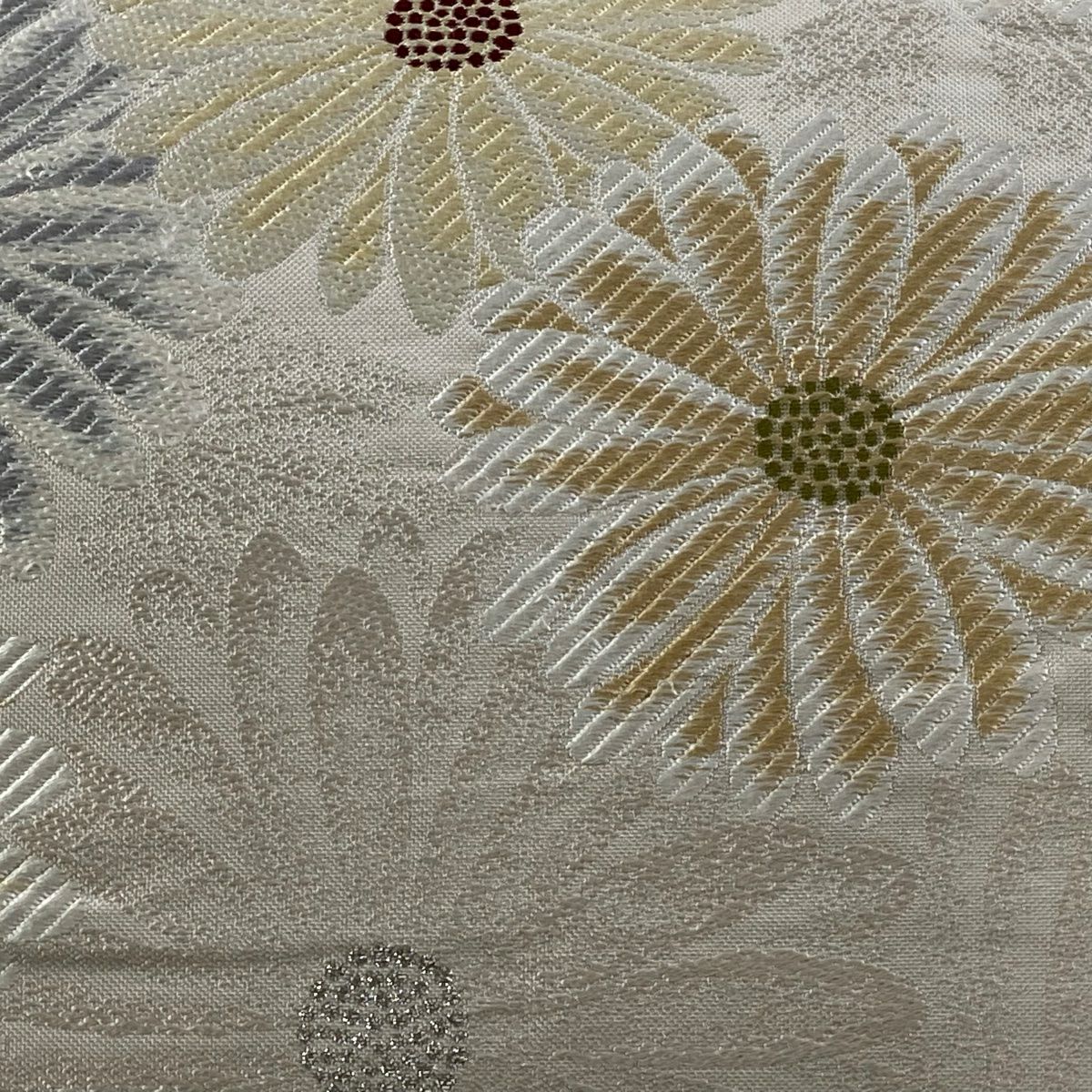 【庫存清倉】 袋帶 名品級 附落款 こむさでもーど 花 刺繡 金金箔 粉米色 六通 純蠶絲