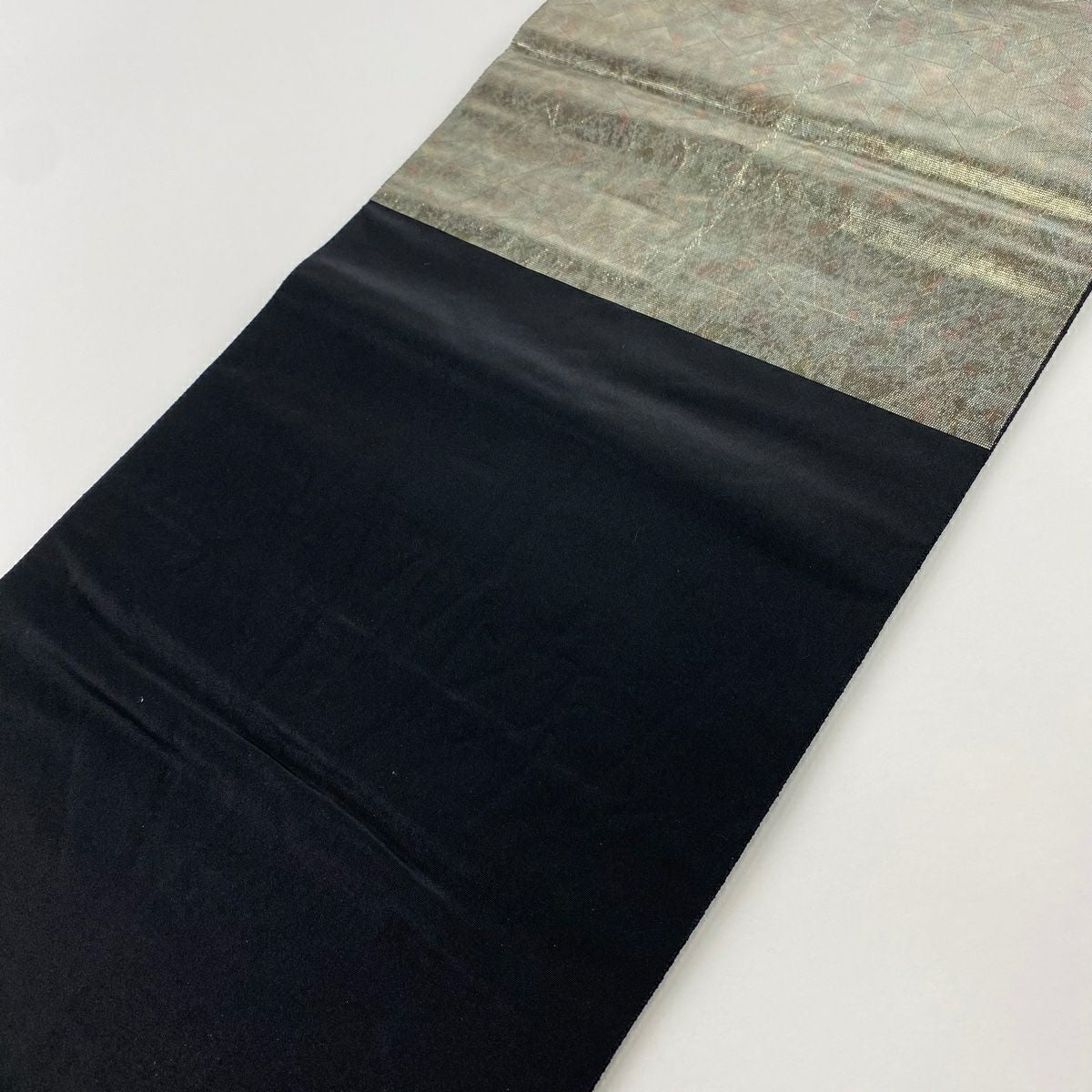 袋帶 秀品級 關西仕立 紅牡丹 萩 螺鈿金金箔 金金箔 銀 お太鼓圖案 純蠶絲