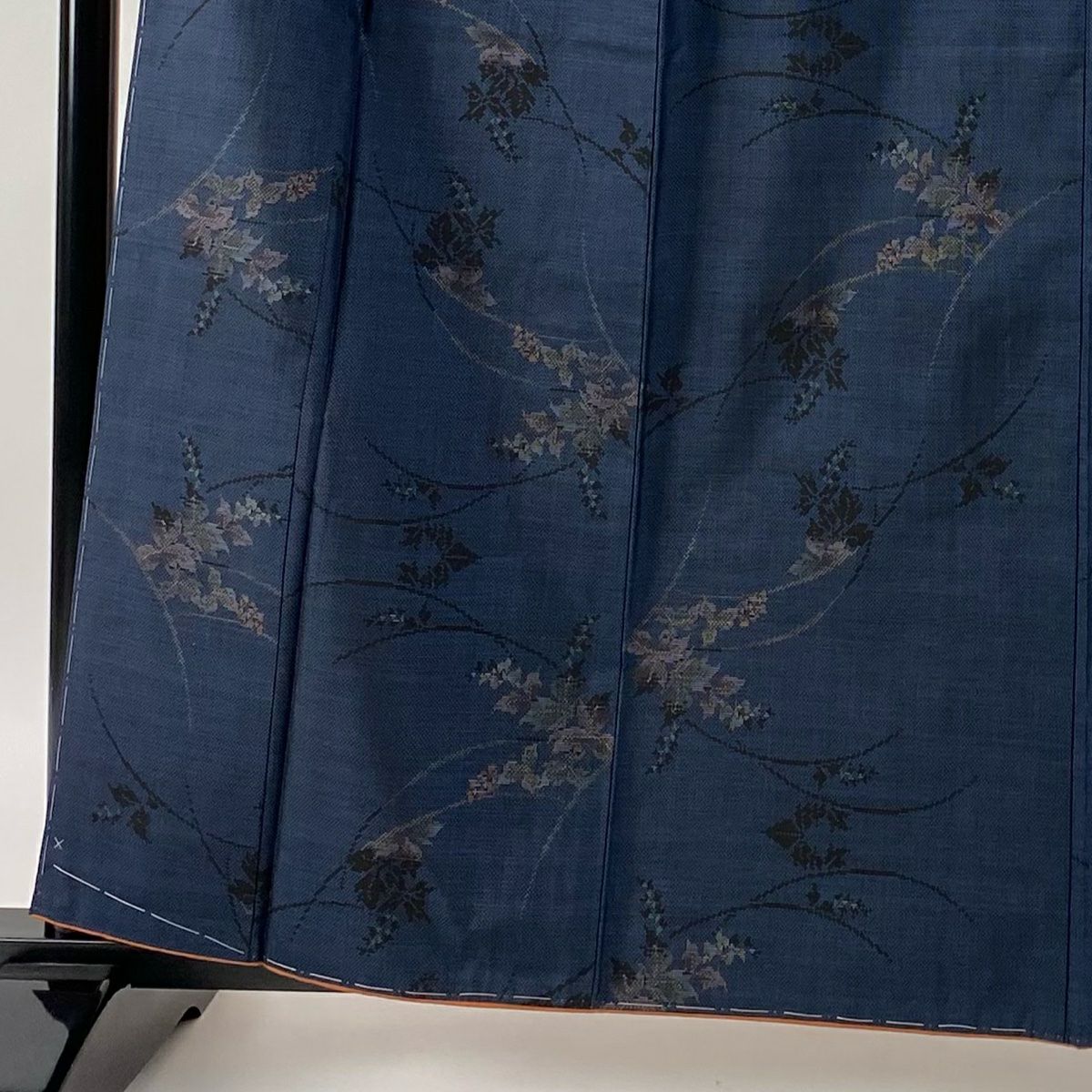 【庫存清倉】 紬織 身長161cm 袖長63.5cm S 雙層 草花紋 純蠶絲 美品 秀品級