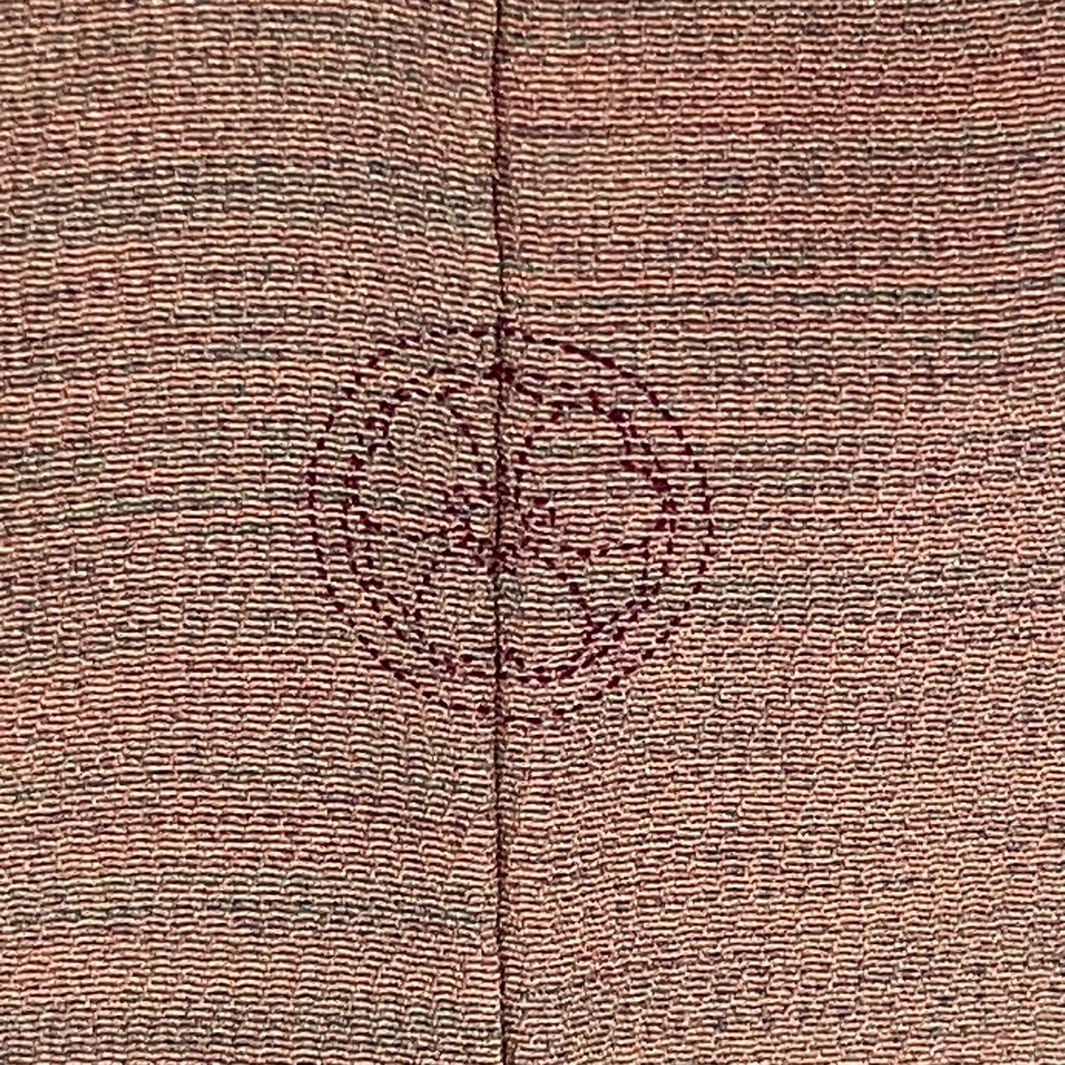 付下 身長158cm 袖長62.5cm S 雙層 菖蒲 萩 刺繡 金銀彩 粉米色 純蠶絲 秀品級 一個紋