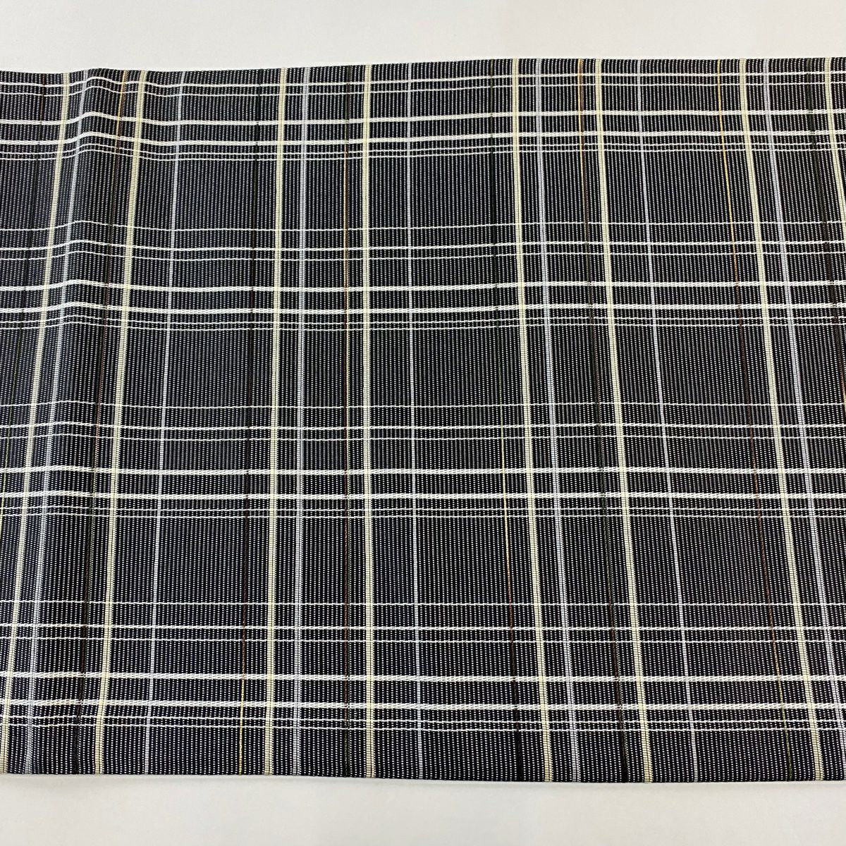 【美品】 袋帶 名品級 條紋 茶紫 全通 純蠶絲
