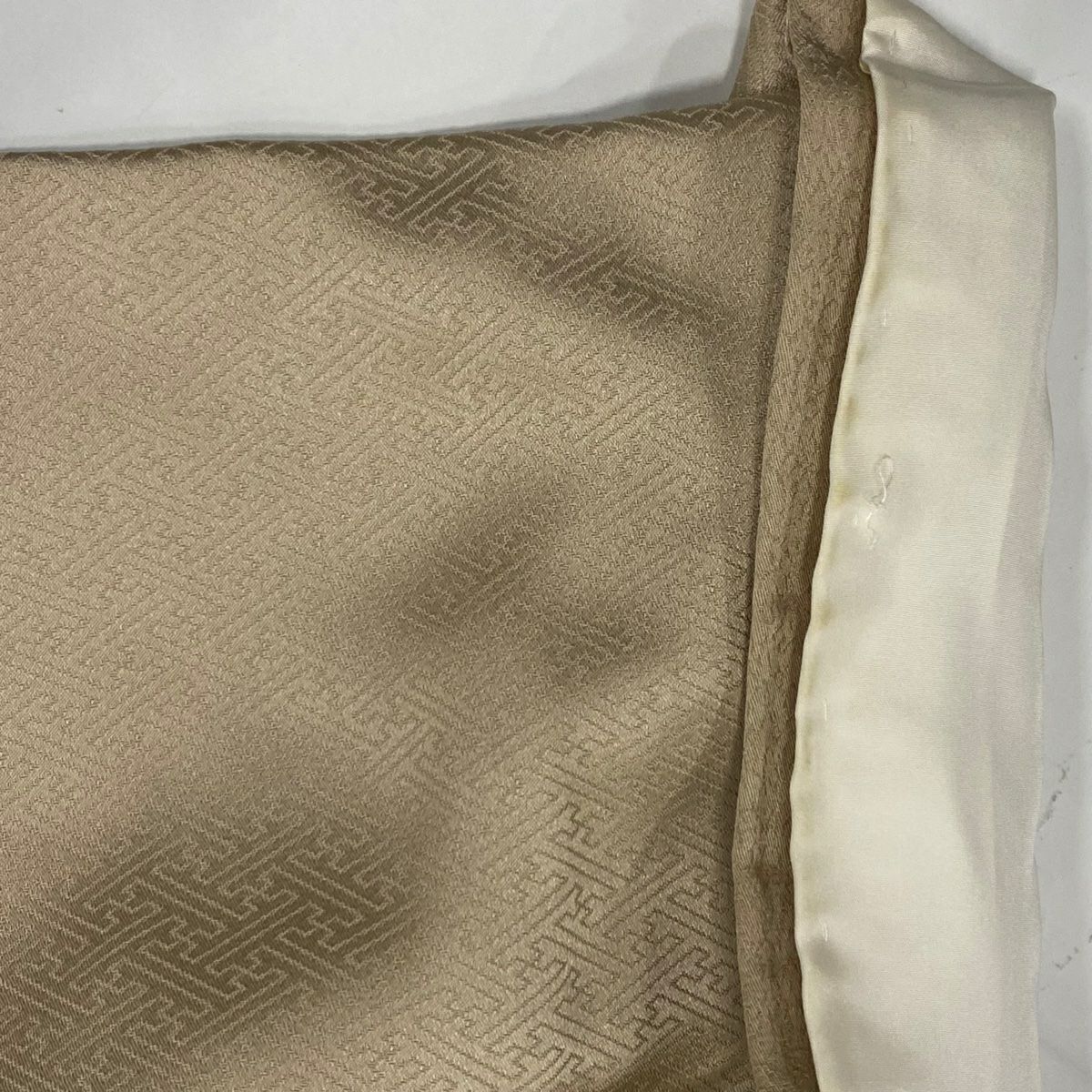 【美品】 色留袖禮服 身長154.5cm 袖長61cm S 雙層 葡萄唐草紋 幾何學圖案 金銀彩 漸層 米色 純蠶絲 秀品級 五個紋
