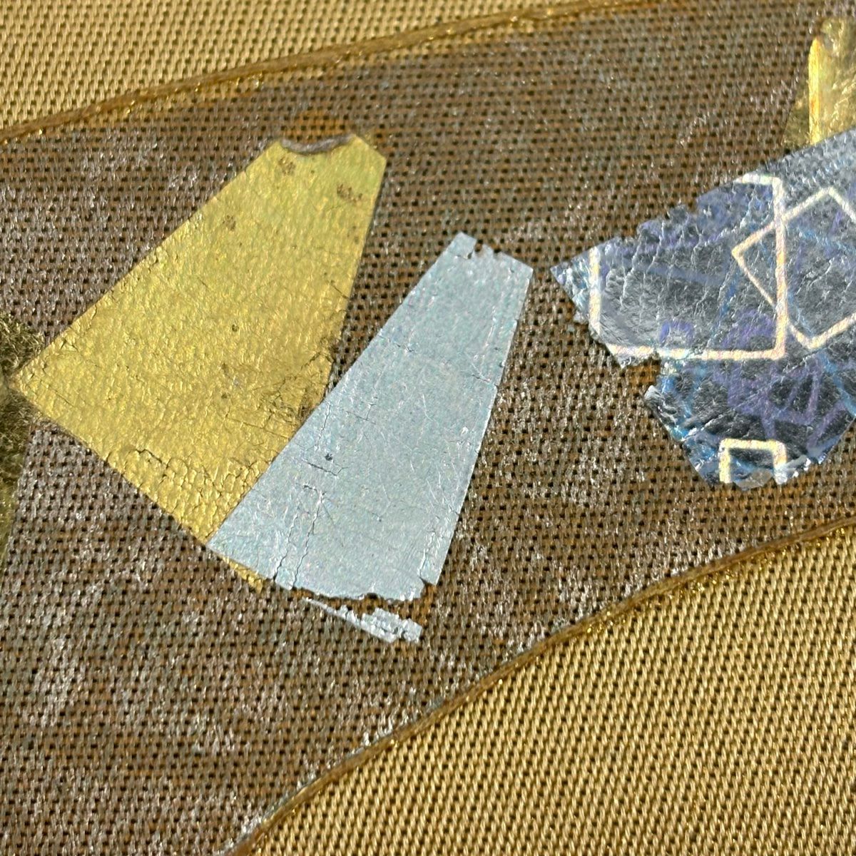 袋帶 秀品級 流水 金金箔散佈 金銀彩 金色 大鼓圖案 純蠶絲