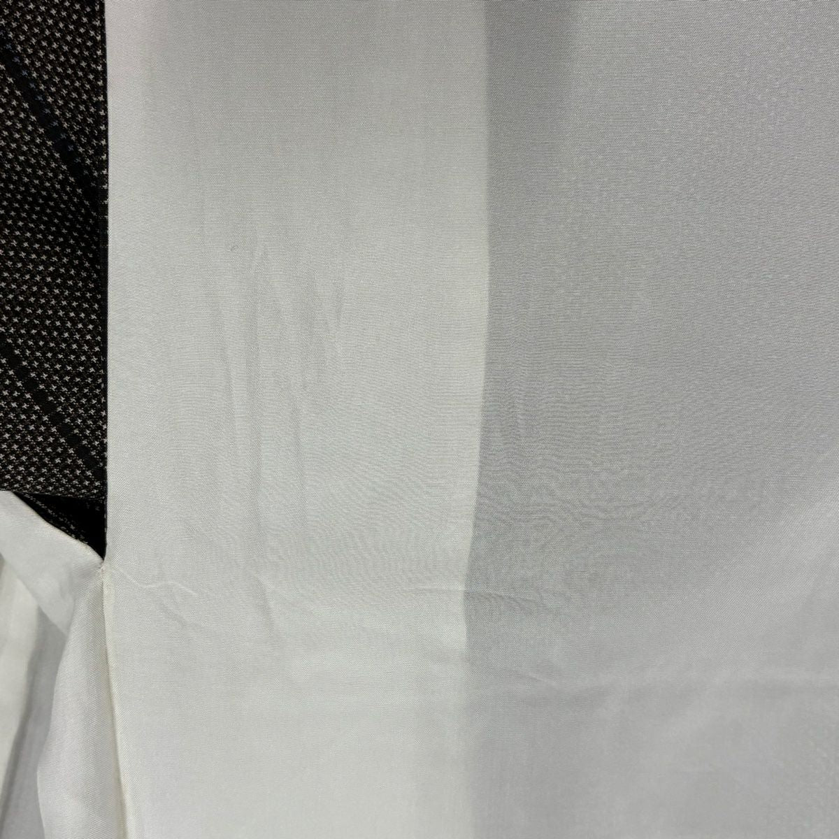 紬織 身長158.5cm 袖長64cm M 雙層 矢絣 縱條 焦茶 純蠶絲 優品級