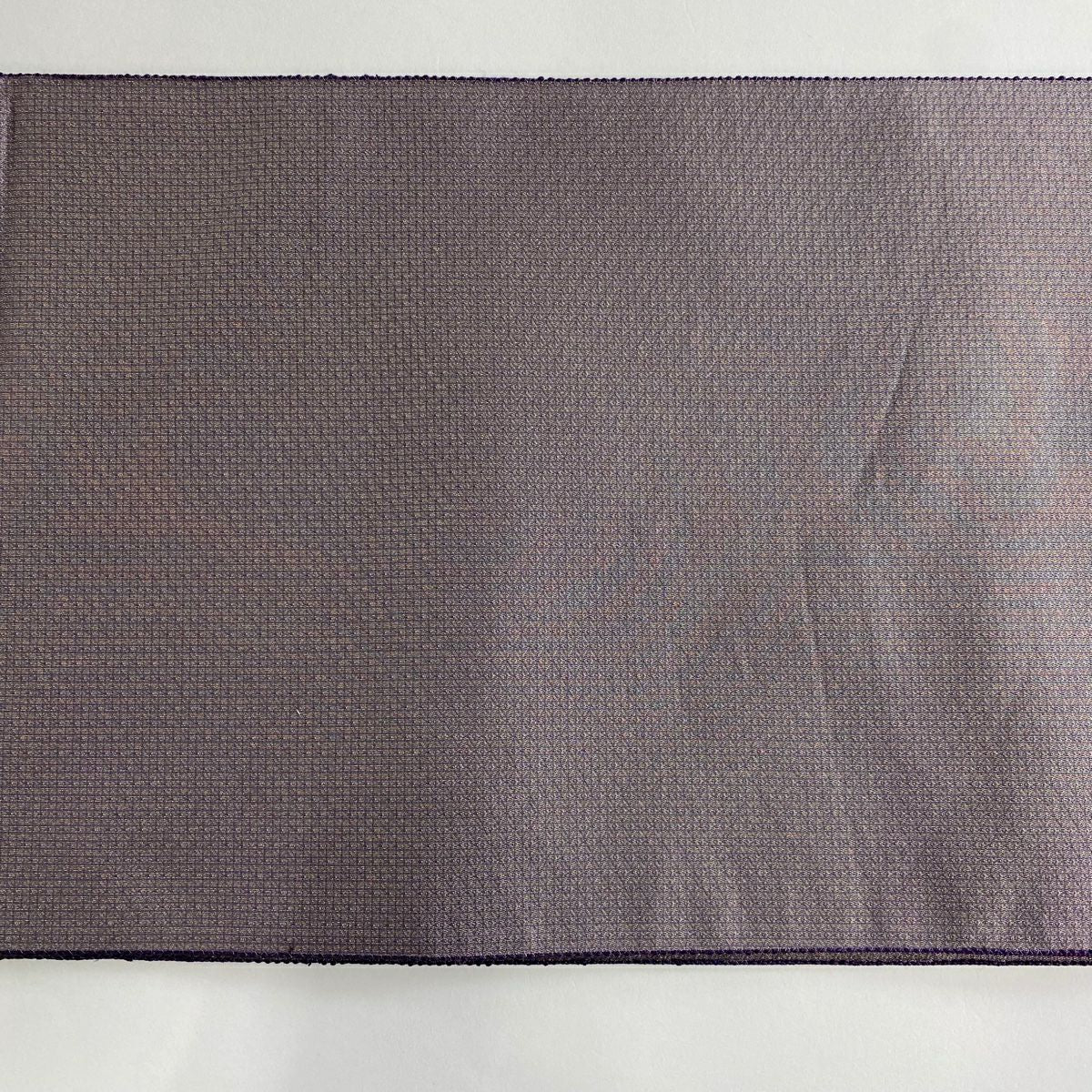 【美品】 袋帶 名品級 條紋 幾何圖案 金絲 紫色 大鼓圖案 純蠶絲