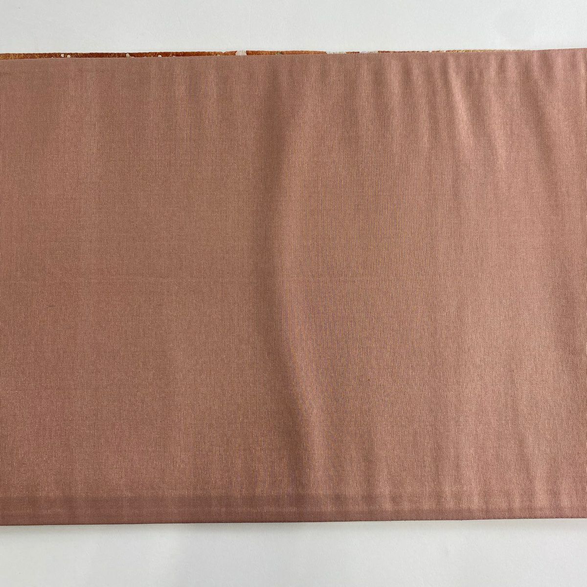 【美品】 袋帶 名品級 草花紋 金糸 漸層 粉紅 大鼓圖案 純蠶絲