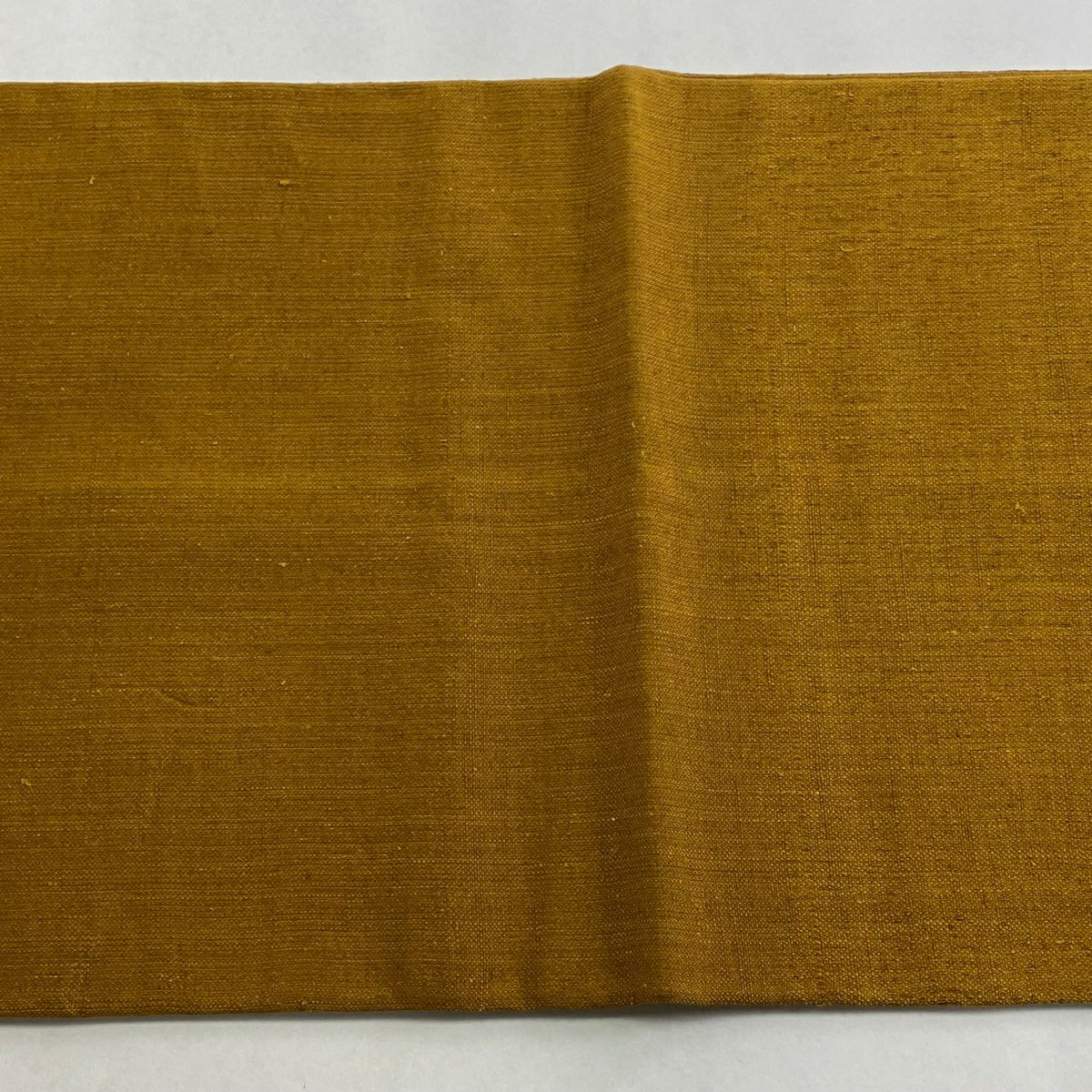 【美品】 袋帶 秀品級 葉柄 幾何圖案 金絲 山吹茶 紅色 正蠶絲