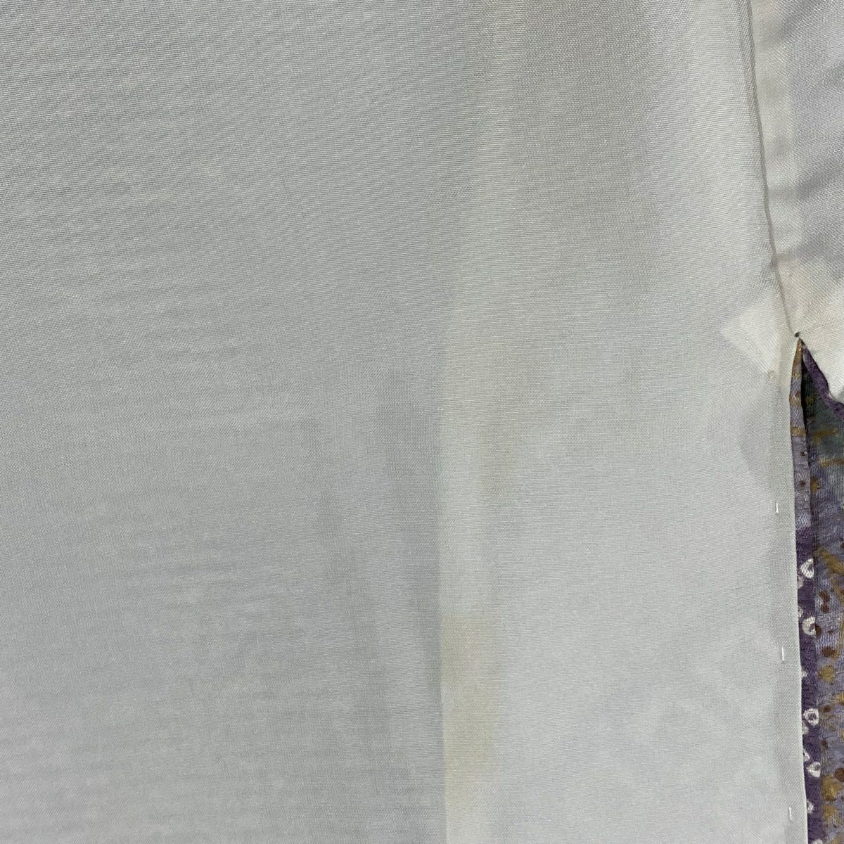 【美品】 小紋 身長163cm 袖長65cm M 雙層 梅花 椿 灰 純蠶絲 秀品級