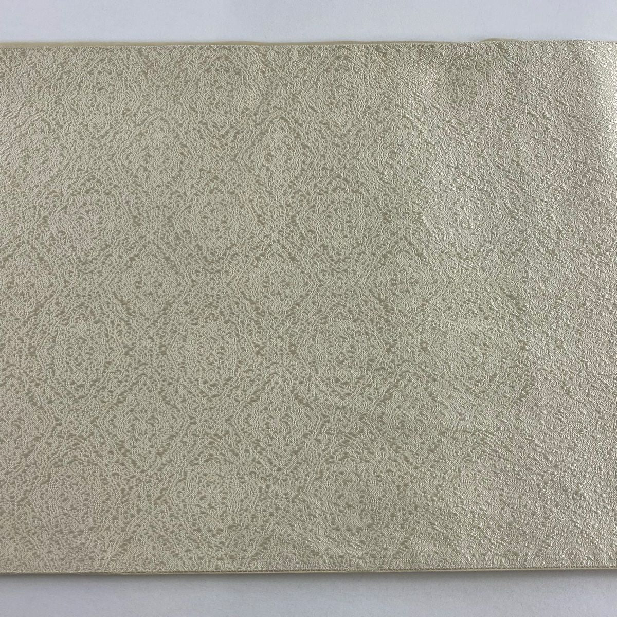 【美品】 袋帶 名品級 松樹梅花 鳥 唐織 金絲 奶油 六通 純蠶絲