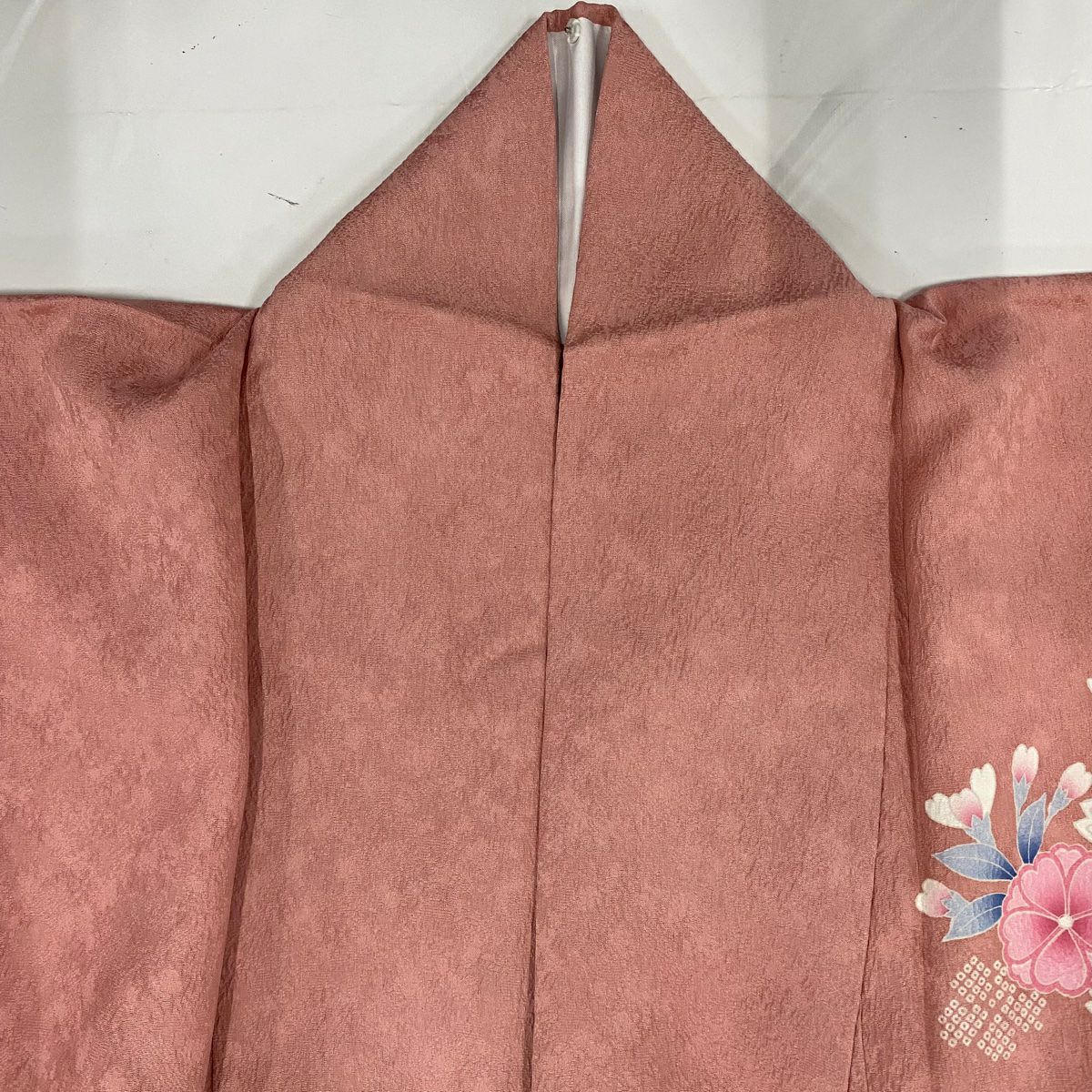 【美品】振袖禮服 身長164cm 袖長66cm M 雙層 櫻花花瓣 金絲 漸層 粉色 純蠶絲 名品級