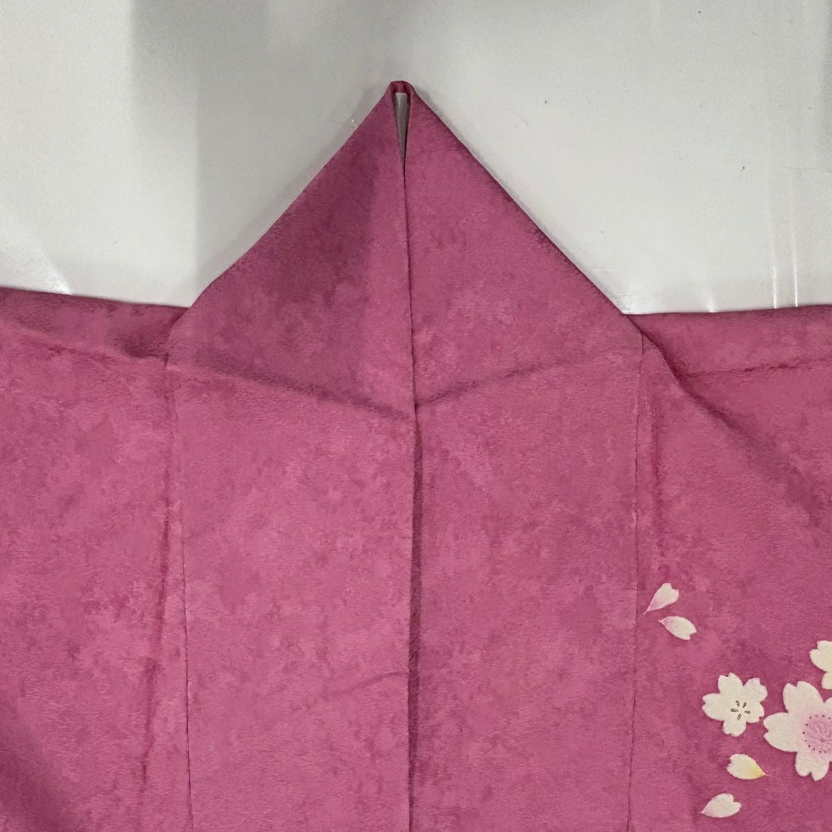 振袖禮服 身長168.5cm 袖長66cm M 雙層櫻花花瓣金彩裝飾漸層粉紅純蠶絲名品級