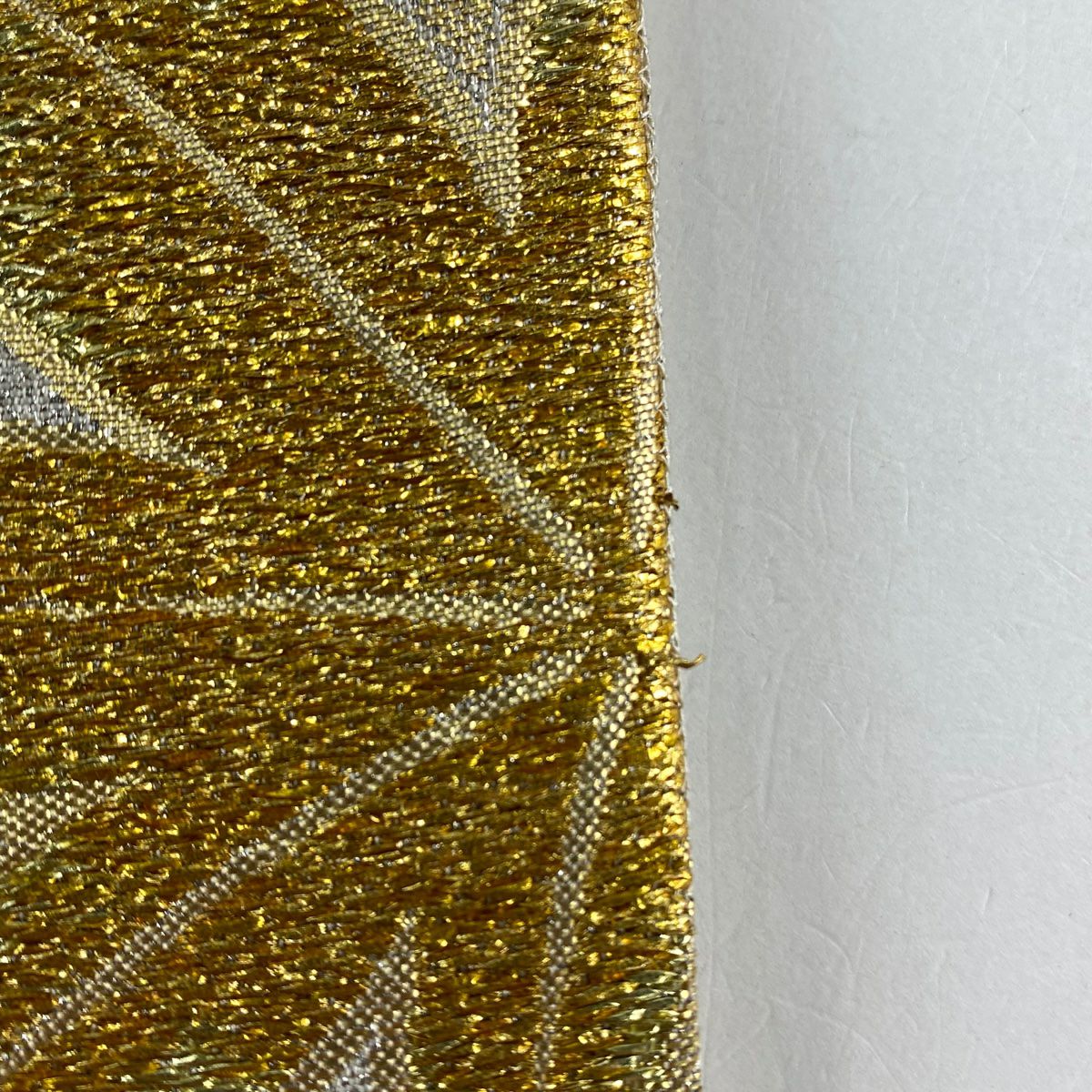 【美品】 袋帶 秀品級 楓 櫻花 金銀彩 金金箔 奶油 六通 純蠶絲