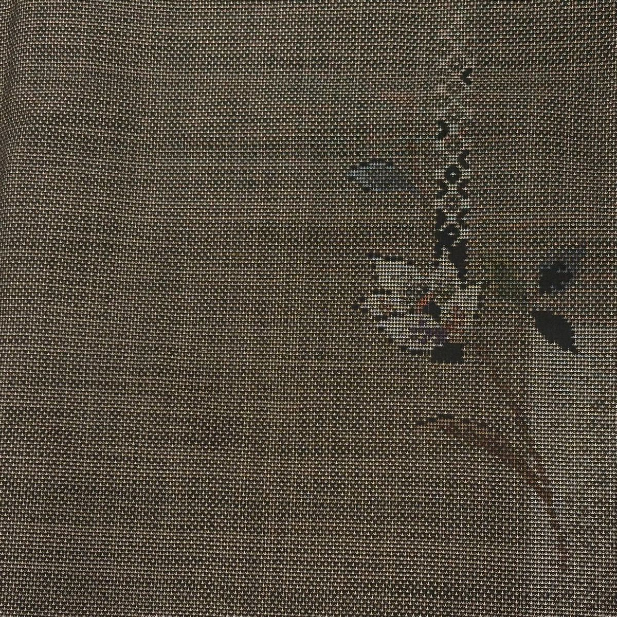 【美品】 紬織織 身長162cm 袖長64.5cm M 雙層 草花紋紋 焦茶 純蠶絲 秀品級
