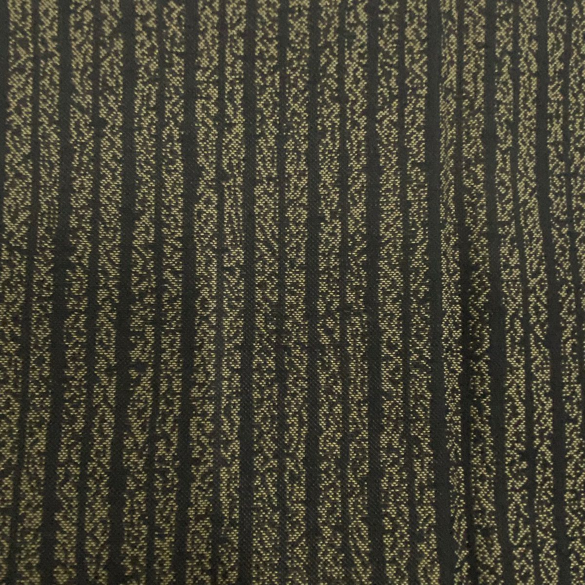 【美品】 紬織 身長158.5cm 袖長63cm S 雙層 條紋 黑 純蠶絲 優品級
