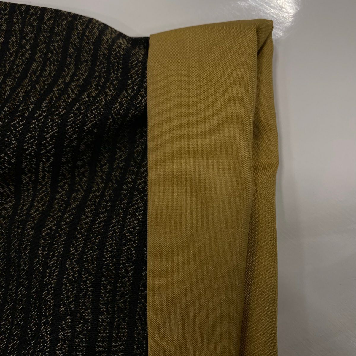 【美品】 紬織 身長158.5cm 袖長63cm S 雙層 條紋 黑 純蠶絲 優品級