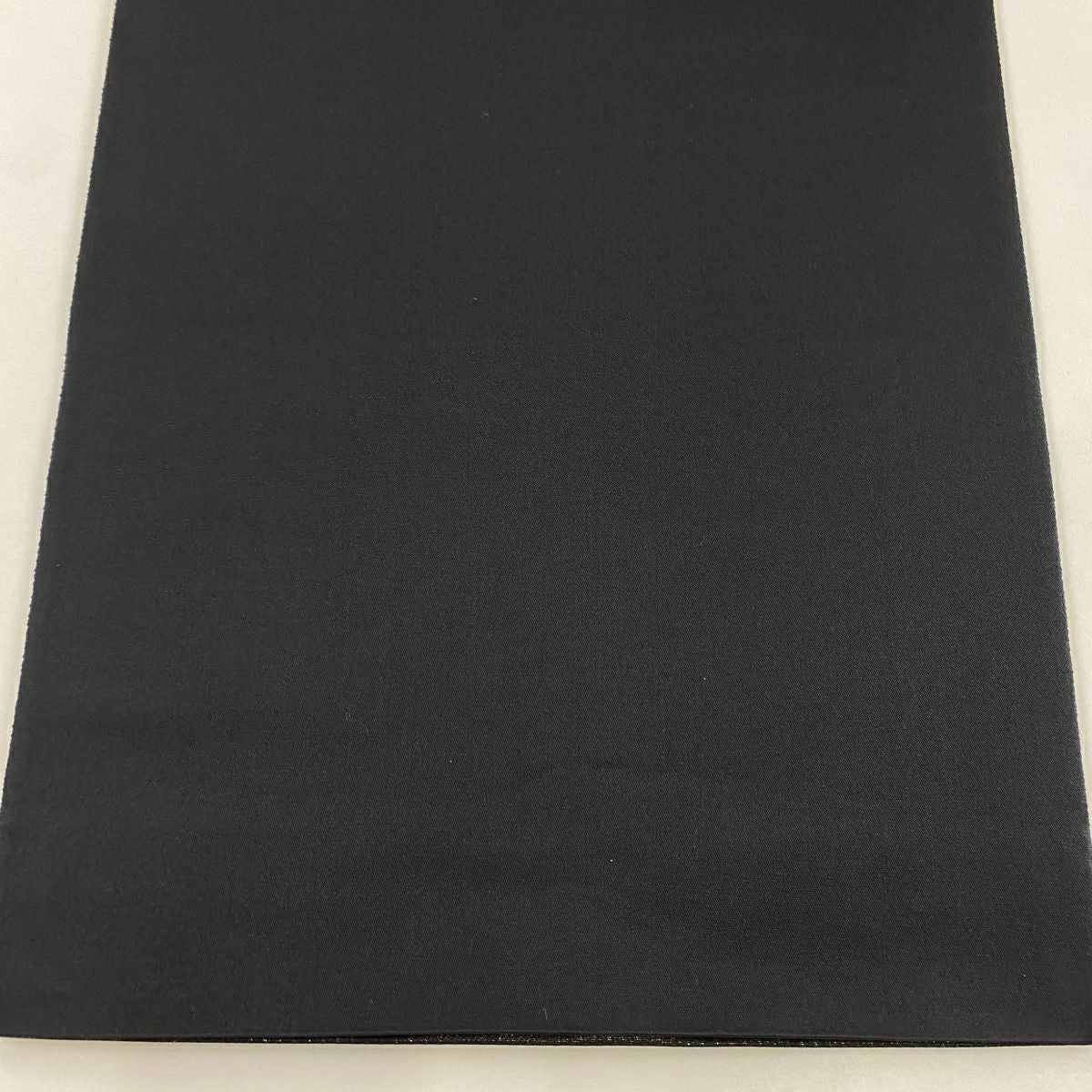 【美品】 袋帶 名品級 縞 幾何學 金絲 黑 お太鼓圖案 純蠶絲