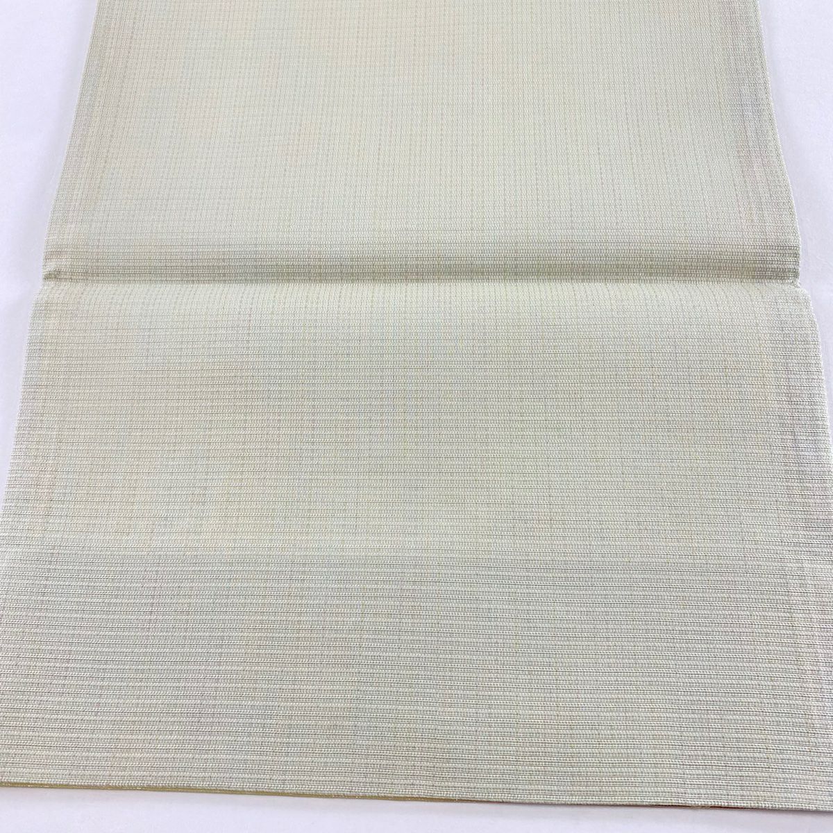 【美品】 袋帶 名品級 花霞 金絲 抹茶 深藍 六通 純蠶絲