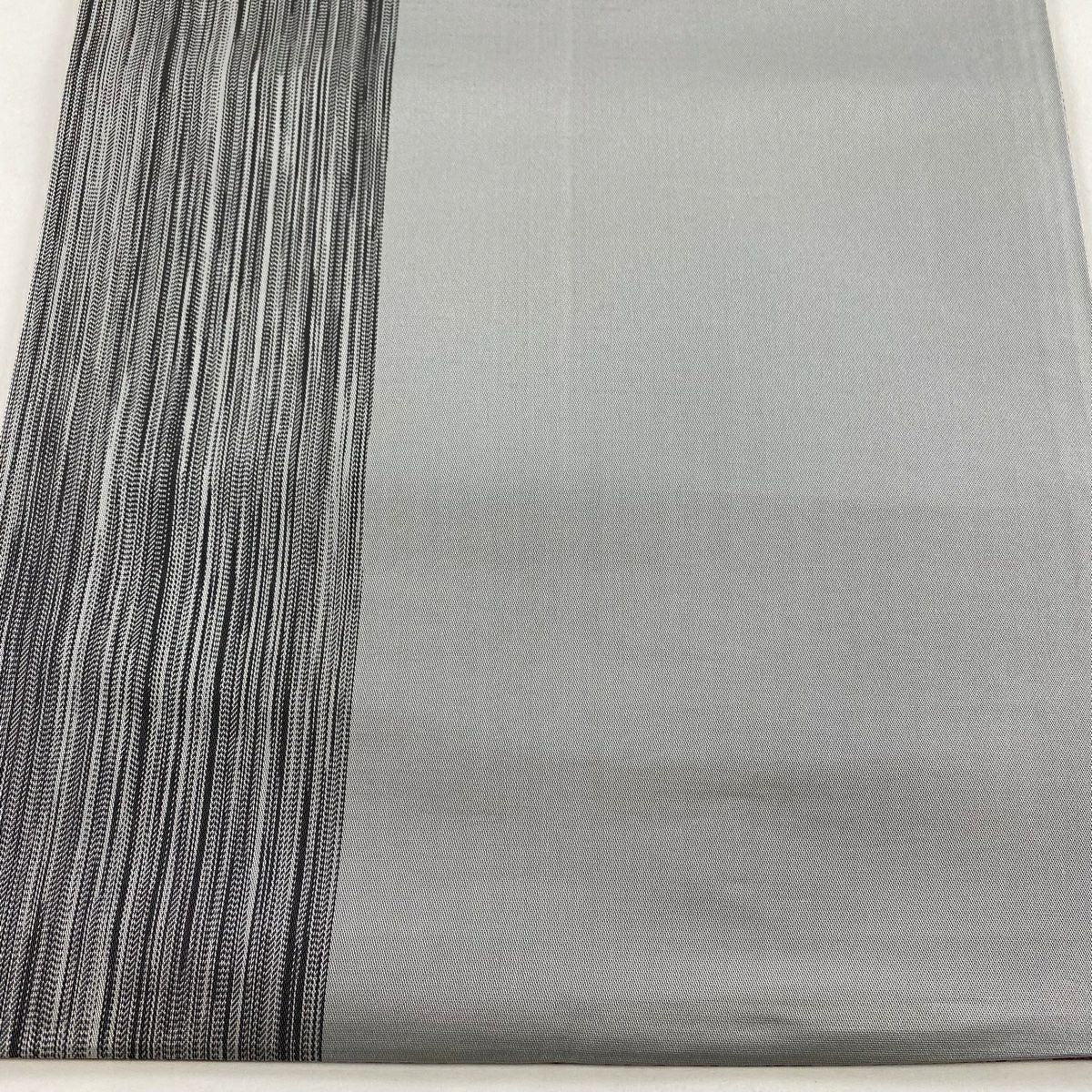 【美品】 袋帶 名品級 幾何學 小豆 深藍 全通 純蠶絲