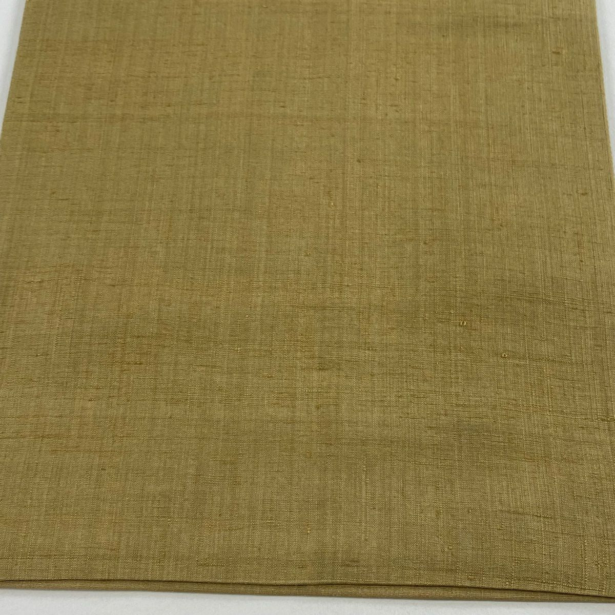 【美品】 袋帶 名品級 附落款 紬織織 辻花染 金絲 山吹茶 紅色 正蠶絲