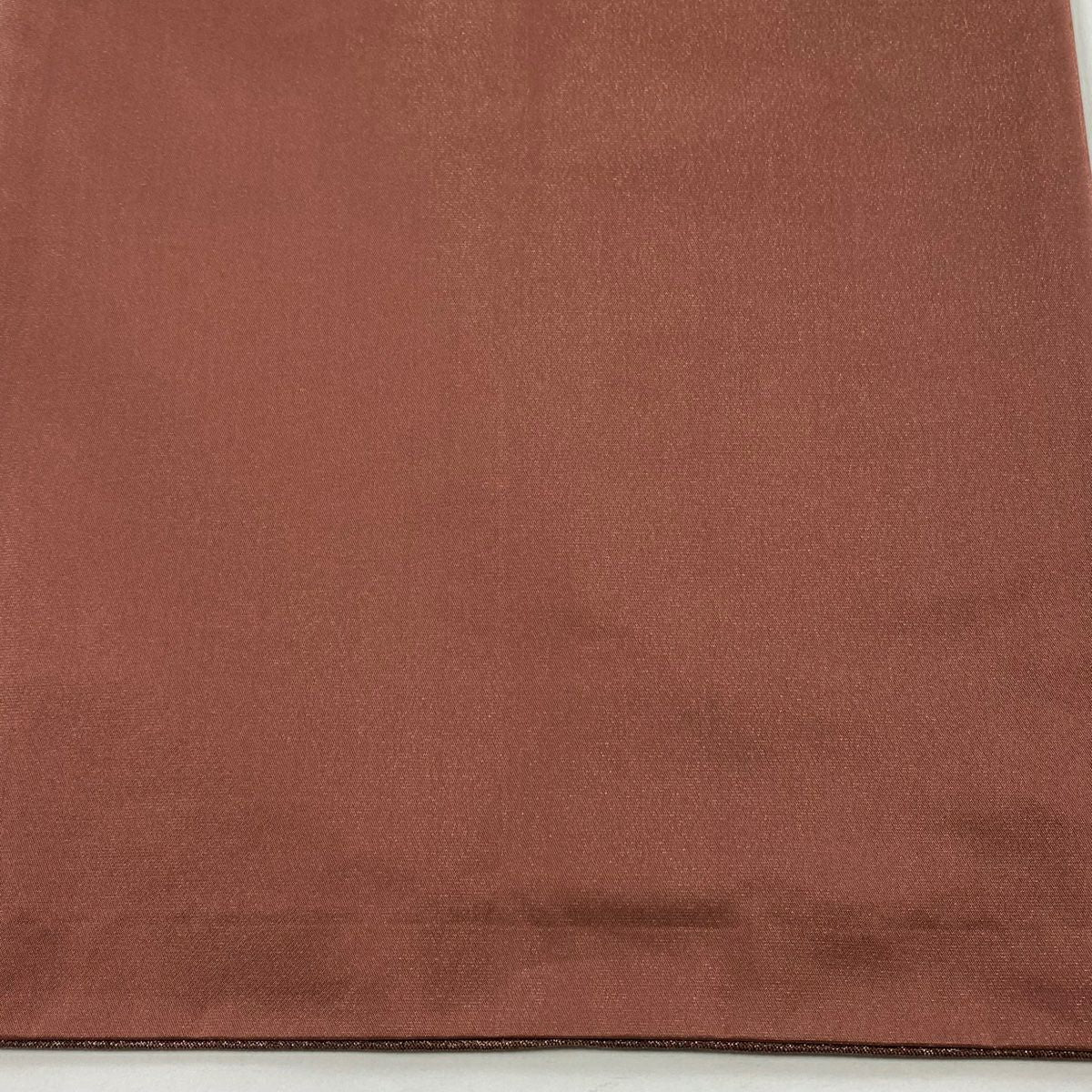 【美品】 袋帶 名品級 草花紋紋 菱 金金箔 銀通 小豆 深紅色 お太鼓圖案 純蠶絲