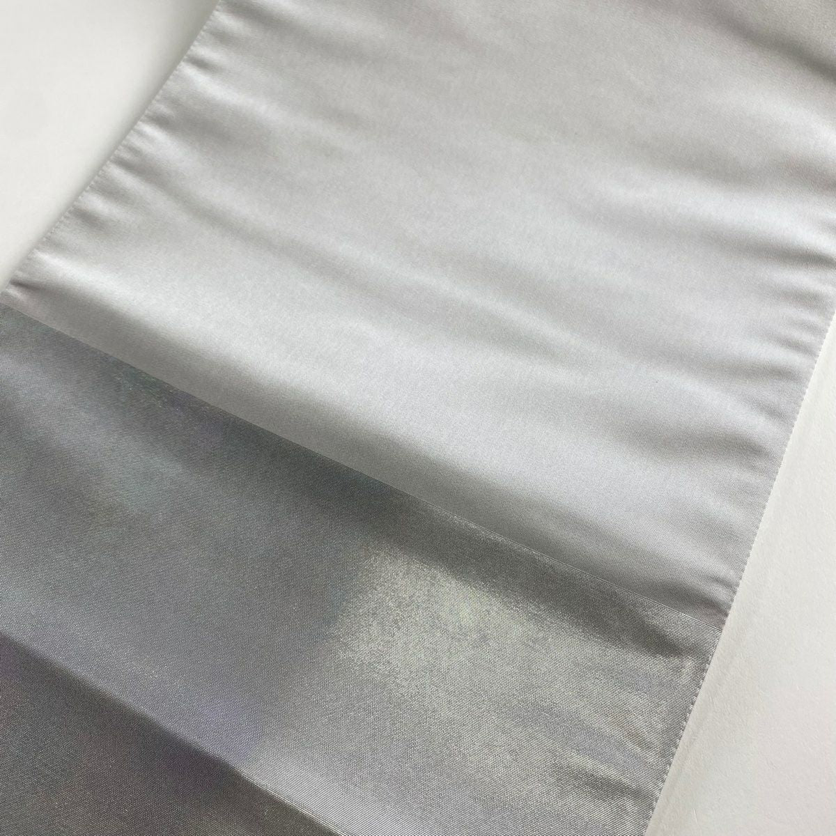 【美品】 袋帶 名品級 向仙鶴 蜀江華紋 金絲 刺繡 銀色 大鼓圖案 純蠶絲