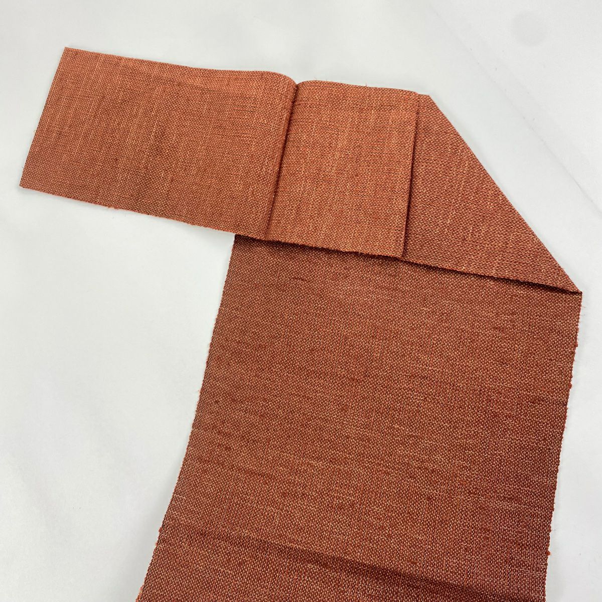 【美品】 名古屋帶 秀品級 八寸名古屋帶 松樹葉仕立 幾何學圖案 金線 紅茶 純蠶絲