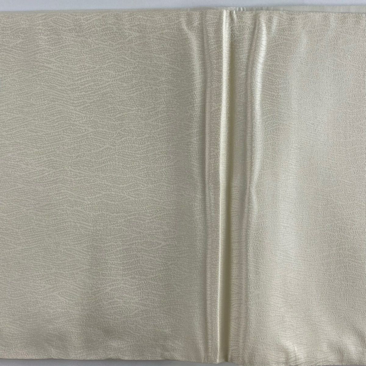 【美品】 袋帶 秀品級 草花紋紋 和樂器 金糸 金金箔 灰白 六通 純蠶絲