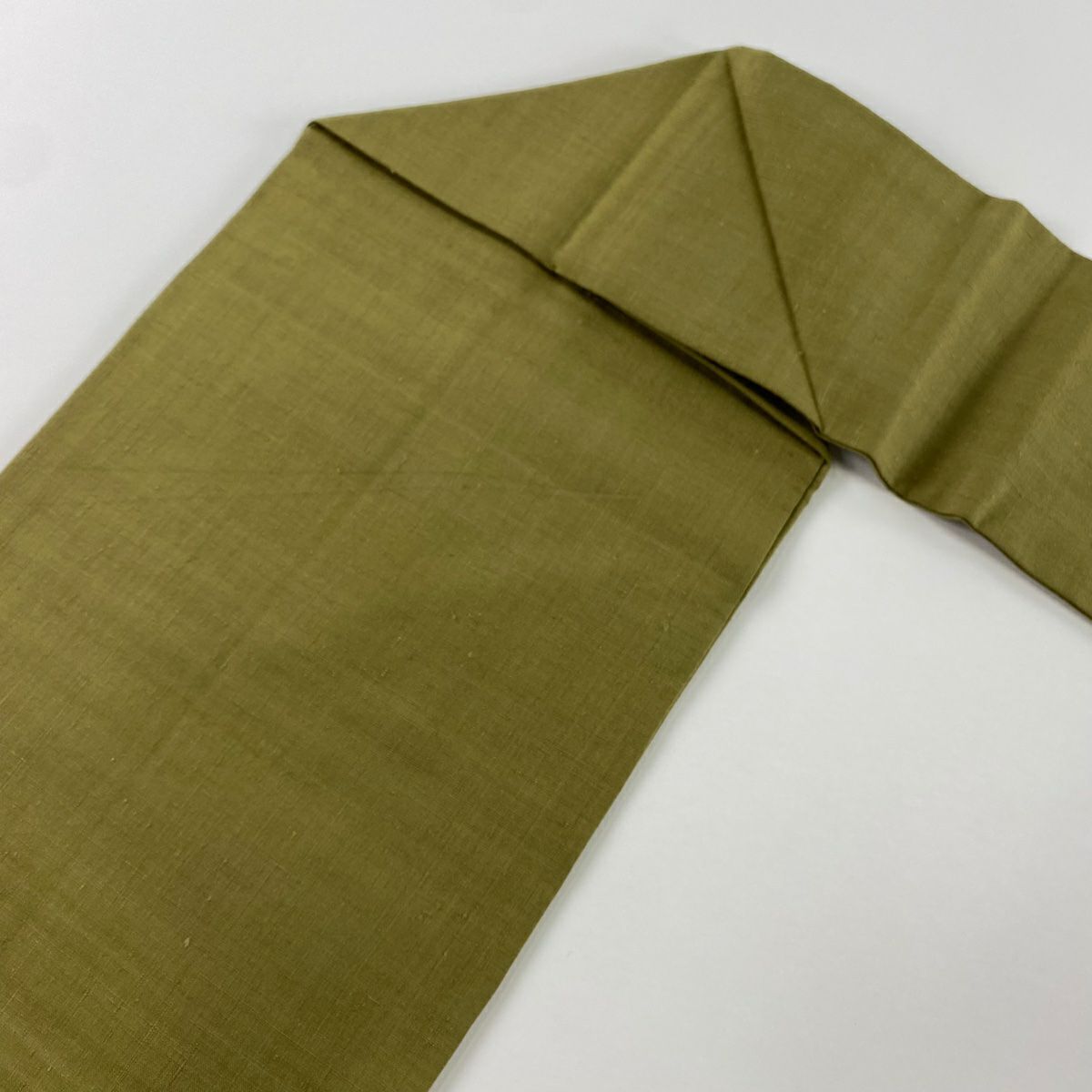 【美品】名古屋帶 秀品級 紬織織 蝶 草花紋刺繡 金彩裝飾 鶯 純蠶絲