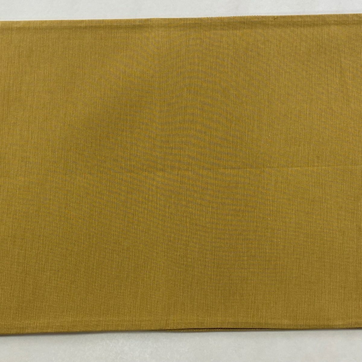 袋帶 名品級 樹木 縞紋 金絲 刺繡 淺黃土色 大鼓圖案 純蠶絲