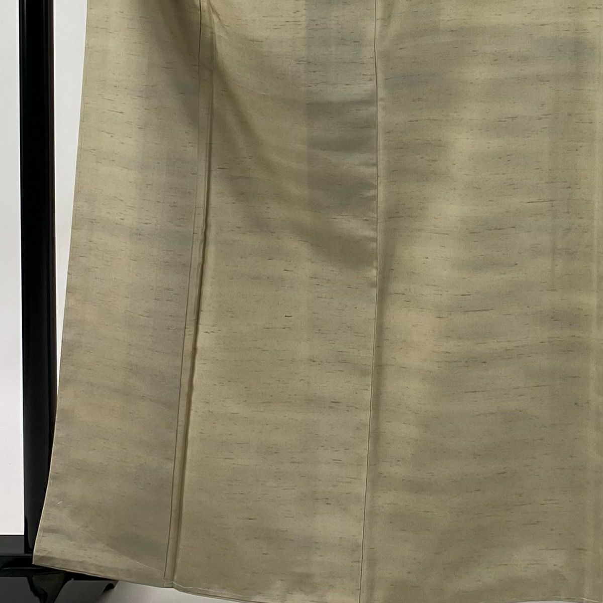 【美品】 小紋 身長163.5cm 袖長62.5cm S 雙層 紬織織 霞 漸層 薄茶 純蠶絲 秀品級 一つ紋