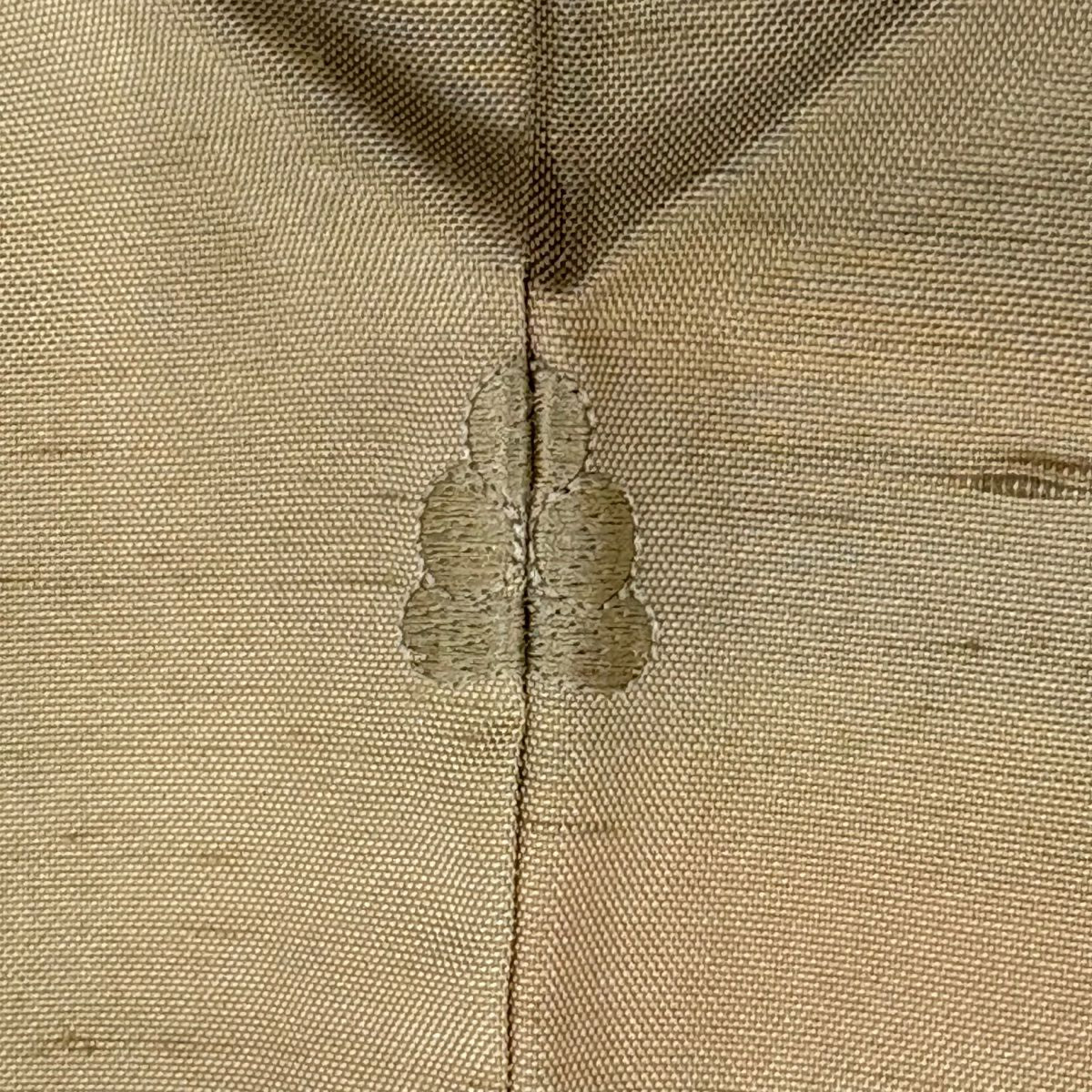 【美品】 小紋 身長163.5cm 袖長62.5cm S 雙層 紬織織 霞 漸層 薄茶 純蠶絲 秀品級 一つ紋