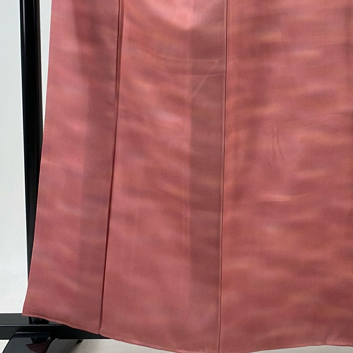 【美品】 小紋 身長161cm 袖長66cm M 雙層 本鄉大田子 有落款 漸變 深粉紅 純蠶絲 秀品級 一つ紋